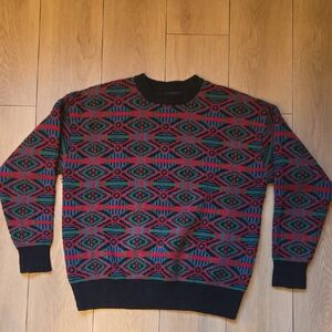 Aritzia TNA Layton Sweater in Nautical Black/Miracle Red Sz 1